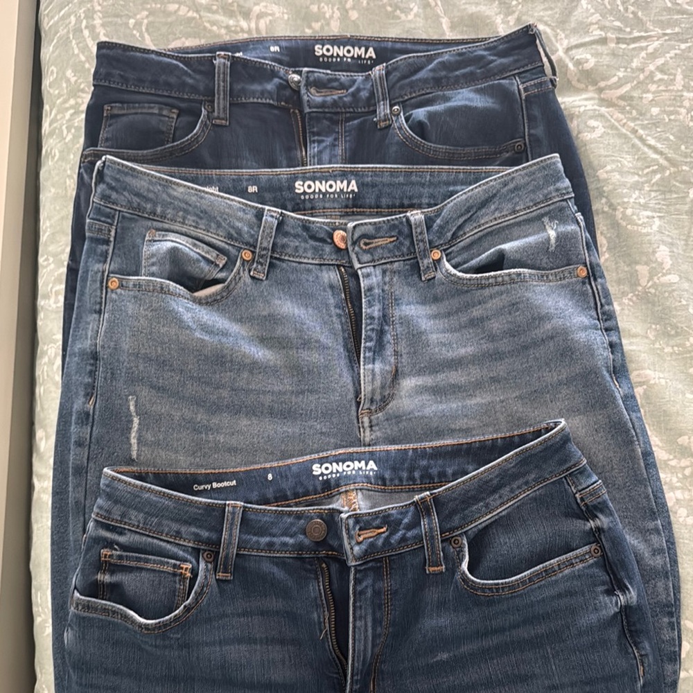 Sonoma Curvy Straight Blue Jeans - Picture 6 of 7
